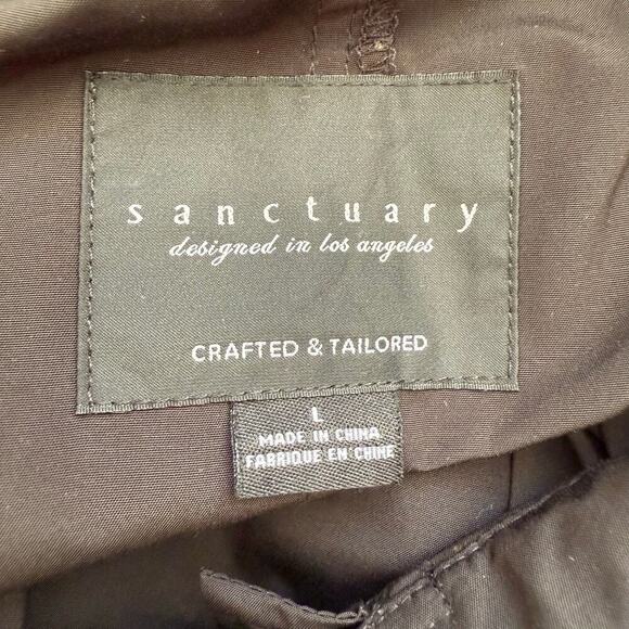 Sanctuary Lightweight Black Rain Jacket Rolled Sleeve, Size‎ Large - Picture 3 of 11